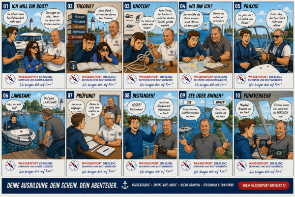 Staffel 1 - NEU: Unsere kleine Comic-Serie zum Sportbootführerschein!