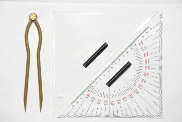 Bootszubehör-Erkelenz, Navigationsbesteck, 27 cm, für Ausbildungszwecke